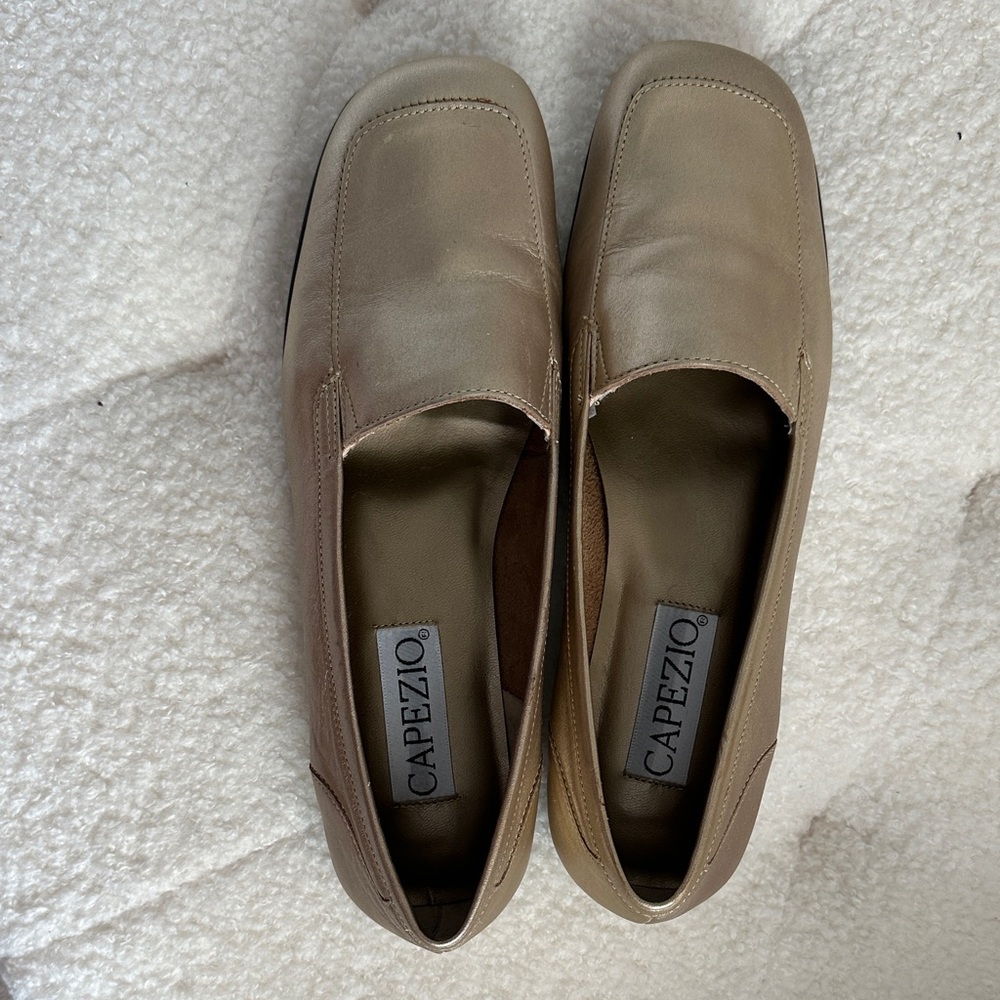 Capezio women’s gold Slip-On Loafers